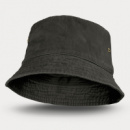 Stone Washed Bucket Hat+Black