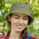 Stone Washed Bucket Hat+in use