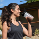 Thor Protein Shaker Storage Cup+in use