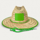 Tiki Straw Hat+Bright Green