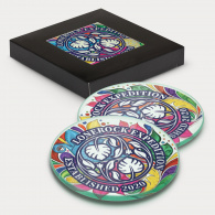 Venice Glass Coaster Set of 2 Round (Full Colour) image