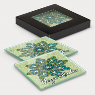 Venice Glass Coaster Set of 2 Square (Full Colour) image