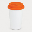 Aztec Double Wall Coffee Cup Full Colour+Orange