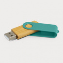 Helix 4GB Bamboo Flash Drive+Teal